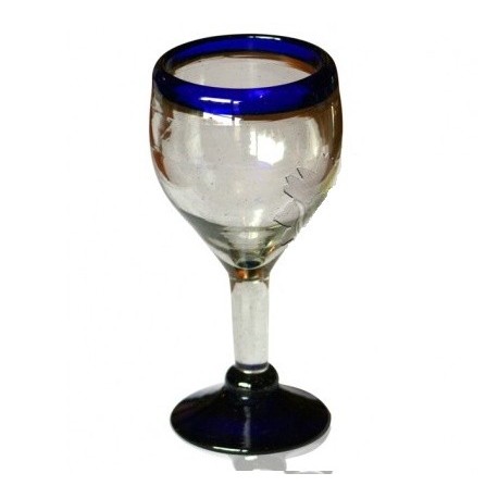 Glass Wine (blue edge)
