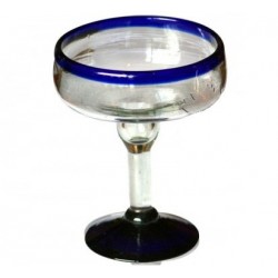 Glas Margarita (blauer Rand)